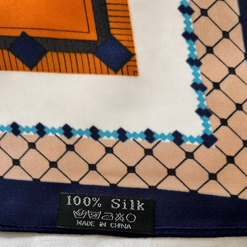 Mulberry 100% Silk Scarf, 27.5x27.5 inch | Breathable Square Headscarf NWT
